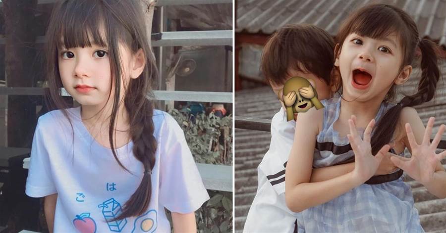 泰國「6歲女孩」爆紅，小妹妹你是天使下凡吧~ 網友：弟弟顏值更勝一籌！