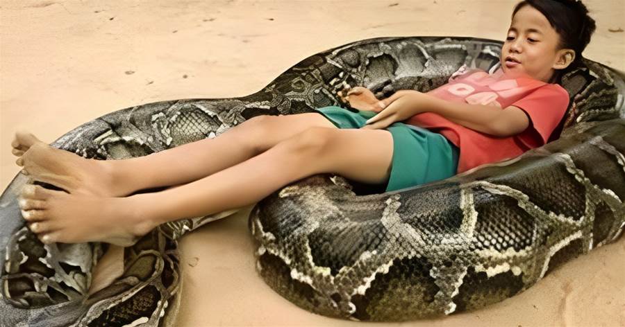 女子外出約會，將5歲孩子交給「寵物蟒蛇」看護，回家后她情緒失控