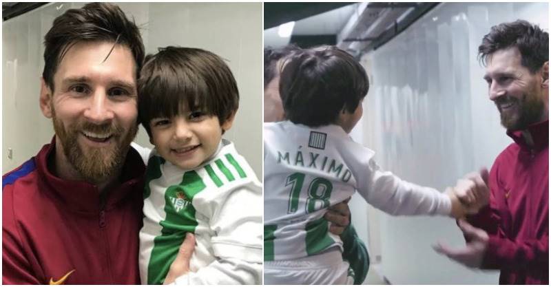 最寵孩足球巨星！梅西「遇對手兒子專程到休息室」找他　下秒燦笑「外加慈父式暖心應對」球迷都融化